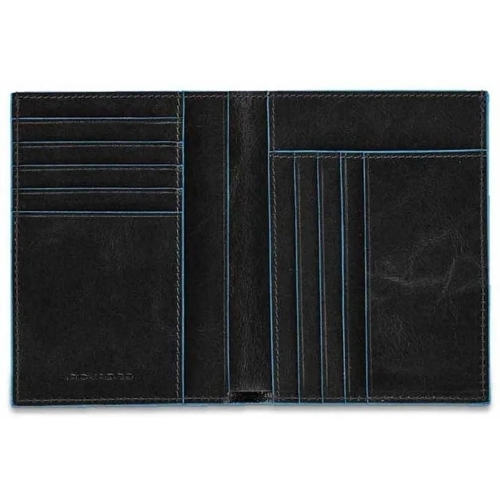 Кошелек мужской Piquadro Blue Square PU1393B2/N, натур.кожа, черный