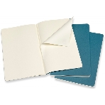 Блокнот Moleskine CAHIER JOURNAL CH018B44 Large 130х210 мм, обложка картон, 80 страниц, нелинованный, голубой (3 шт)