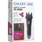 Набор для стрижки Galaxy Line GL 4165, черный, 3 Вт, время непрерывной работы до 1,5 ч, время зарядки около 2 часов, аккум. Li-Ion 3,7 В, емкость аккум. 600 мА*ч, лезвия из нержав. стали, ширина лезвия 40 мм, 2 насадки-расчески (3 и 6 мм, 9 и 12 мм), USB зарядка