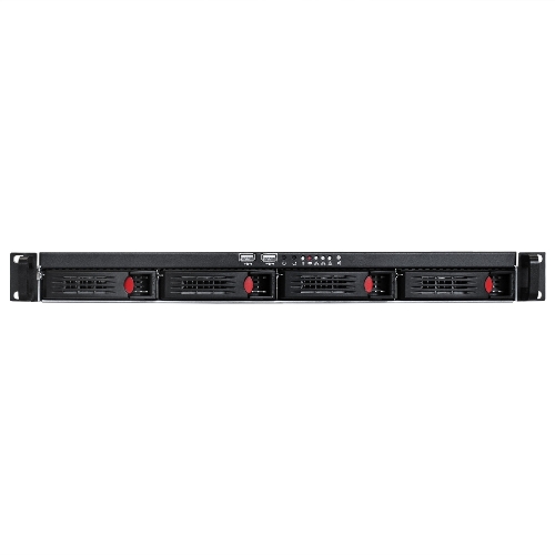 Серверный корпус ExeGate Pro EX293176RUS 1U660-HS04 (RM 19", высота 1U, глубина 660, БП 1U-1000ADS, 4xHotSwap, USB)