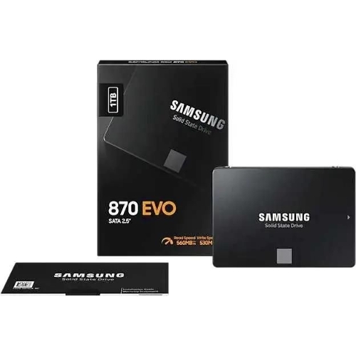 Накопитель SSD Samsung 870 EVO, 1Tb, SATA III, 2.5", R/W 560/530
