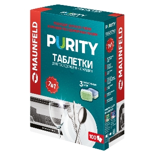 Таблетки для посудомоечных машин Maunfeld Purity all in 1 MDT100ST (100 шт. в упаковке)