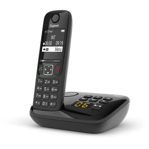 Радиотелефон Dect Gigaset AS690A черный автооветчик АОН