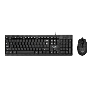 Комплект клавиатура+мышь CBR KB-SET 711 Carbon проводной, USB, 1200 DPI, чёрный