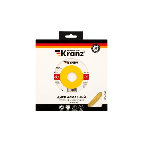 Диск алмазный отрезной Kranz ультратонкий 180x22.2/25,4 мм