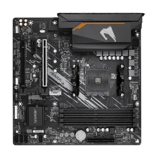 Материнская плата Gigabyte B550M AORUS ELITE, AM4, AMD B550, 4xDDR4, 4xSATA, 2xM.2, 2xPCIe x16, HDMI, DVI, 1xGb LAN, 8xUSB, 3x3.5 мм, 7.1, microATX