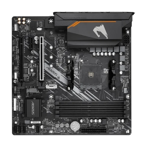 Материнская плата Gigabyte B550M AORUS ELITE, AM4, AMD B550, 4xDDR4, 4xSATA, 2xM.2, 2xPCIe x16, HDMI, DVI, 1xGb LAN, 8xUSB, 3x3.5 мм, 7.1, microATX