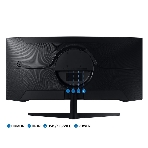 Монитор 34" Samsung Odyssey G5 C34G55TWWI VA 3440x1440, 165 Гц, 1 мс, 21:9, 250 кд/м2, 1xHDMI, 1xDP, изогнутый, черный
