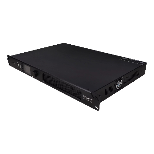 Усилитель Intrend ITAMP-4x500-TD четырехканальный, 4x500W/4Ом, 4x300W/8Ом, мостовой режим: 2x1000W/8Ом, 2x1000W/100V, 2x600W/70V, поддержка Dante, встроенный DSP
