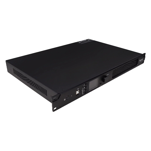 Усилитель Intrend ITAMP-4x500-TD четырехканальный, 4x500W/4Ом, 4x300W/8Ом, мостовой режим: 2x1000W/8Ом, 2x1000W/100V, 2x600W/70V, поддержка Dante, встроенный DSP