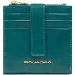Картхолдер Piquadro Blue Square PP6843B2R/OT3 синий петроль, натуральная кожа