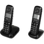 Радиотелефон Dect Gigaset A170 DUO черный (труб. в компл.:2шт) АОН