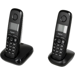 Радиотелефон Dect Gigaset A170 DUO черный (труб. в компл.:2шт) АОН