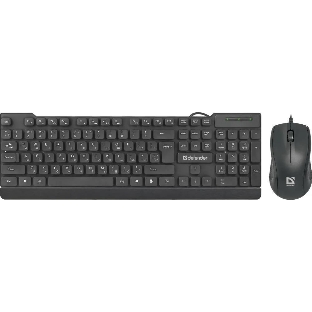 Комплект клавиатура+мышь Defender York C-777 проводной, USB, 1000 DPI, чёрный