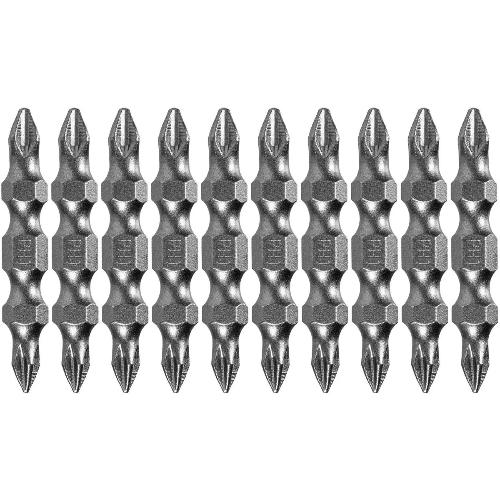 Набор бит Denzel двухстор., PH2-PH1х45 мм, сталь S2, 10 шт.