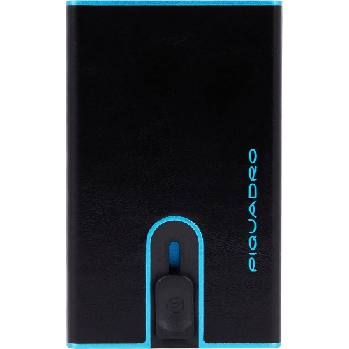 Чехол для кредитных карт Piquadro Blue Square PP4825B2BLR/N, натур.кожа, черный