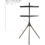 Кронштейн Kromax OMEGA-11 черный/деревянный, 3 шт/уп, Стойка-тренога, для 1 TV 32"-70", max вес 35 кг, пов. ±180°, высота 1385 мм, max VESA 600x400 мм