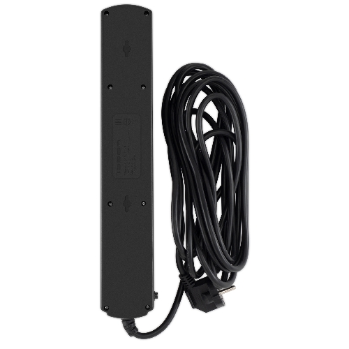 Сетевой фильтр Ippon BK-6-EU-5-10-B 5 м, 6 розеток, черный, коробка