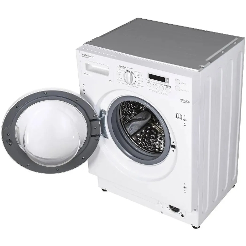 Встраиваемая стиральная машина HOMSair WMB1486WH белый, загрузка фронтальная 8 кг, 6 кг - сушка, 1400 об/мин, класс: A