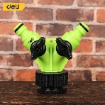 Распределитель поливочный двухканальный Deli DL8797 1";-3/4";, внутренняя резьба, 2 вентиля, ударопрочный пластик