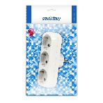 Тройник Smartbuy (SBE-16-A02-3z) 3 гнезда с заземлением плоский 16А 250B