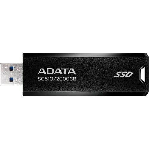 Внешний SSD ADATA SC610, 2TB, USB 3.2 Gen 2 Type-A, R/W 550/500, черный