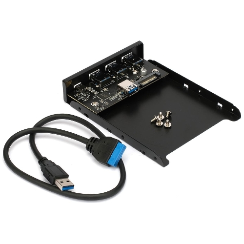 Планка USB 3.0 на переднюю панель 3.5" Gembird, FP3.5-USB3-3A1C, USB/Type-C, USB-A 3.0/Type-C