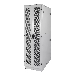 Шкаф телекоммуникационный напольный 42U (600 × 1000) дверь перфорированная, задние двойные перф.