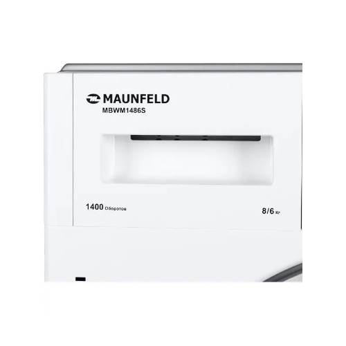 Стиральная машина MAUNFELD MBWM1486STWH, белая, загрузка фронтальная 8кг, 1400 об/мин., класс: A