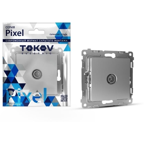 Коннектор TV TOKOV ELECTRIC СП Pixel механизм алюм.
