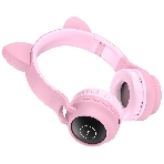 Беспроводные/проводные наушники Hoco W27 серый, накладные, Bluetooth + проводной, "кошачьи ушки", до 5 ч.