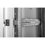 Шкаф телекоммуникационный напольный 42U (600 × 1000) дверь перфорированная, задние двойные перф.
