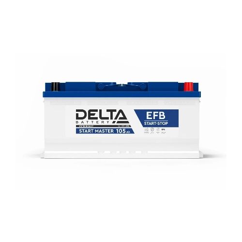 Аккумулятор Delta START MASTER EFB 12105 105Ah 12В, пусковой ток 950, ДхШхВ: 393x175x190мм, L6, Полярность: Обратная