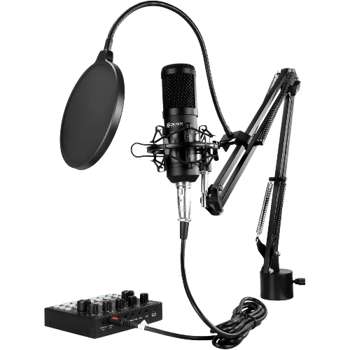 Микрофон проводной Оклик SM-600G 2.5м черный