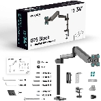Кронштейн для монитора ONKRON 13"-34" настольный, черный G75