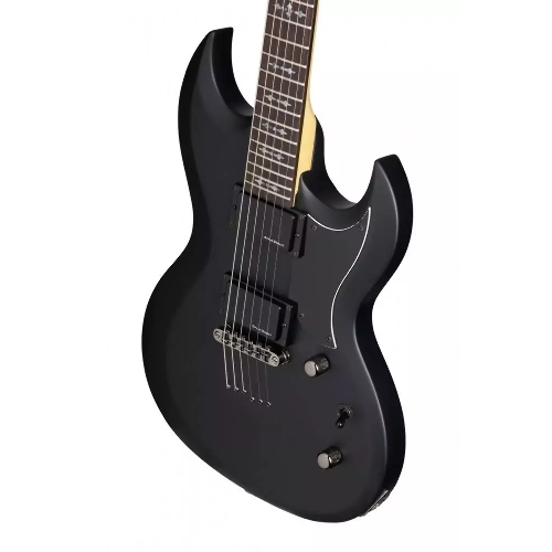 Электрогитара SCHECTER DEMON S-II ABSN - электрогитара 6-струнная, 24 лада, корпус: липа, гриф клен, накладка венге, на болтах, звукосниматели: HH, Schecter Diamond Active HB-105S, регулировки громкость, тон, 3х позиционный переключатель, Цвет: Aged Bla
