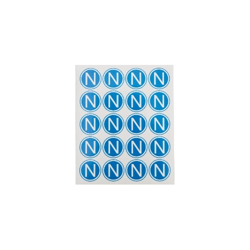 Наклейка знак электробезопасности Rexant "N" d - 20 мм (20 шт на листе)
