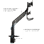 Кронштейн Kromax OFFICE-20 черный, 1 шт/уп. Кр. алюм. настол. для мон. 17"-35", max 2x10 кг, 6 ст св., нак. +45°-22°, пов. ±32°, max VESA 100x100 мм.