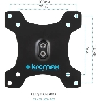 Кронштейн Kromax OFFICE-20 черный, 1 шт/уп. Кр. алюм. настол. для мон. 17"-35", max 2x10 кг, 6 ст св., нак. +45°-22°, пов. ±32°, max VESA 100x100 мм.