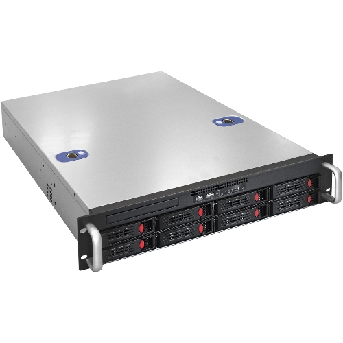 Серверный корпус ExeGate Pro 2U550-HS08 RM 19", высота 2U, глубина 550, БП 1U-500ADS, 8xHotSwap, USB