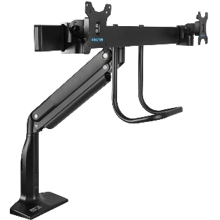 Кронштейн Kromax OFFICE-20 черный, 1 шт/уп. Кр. алюм. настол. для мон. 17"-35", max 2x10 кг, 6 ст св., нак. +45°-22°, пов. ±32°, max VESA 100x100 мм.