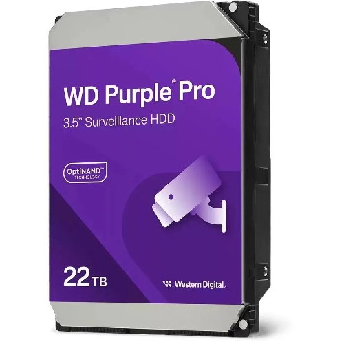 Жесткий диск Western Digital Purple PRO WD221PURP 22Tb 3.5" 7200 RPM 512MB SATA-III All Frame AI для систем видеонаблюдения