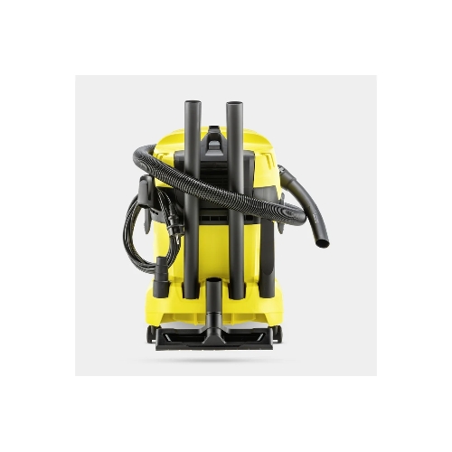 Строительный пылесос Karcher WD 4 P V-20/5/22 желтый, 1000 Вт, уборка сухая/сбор воды/выдув, пылесборник мешок/контейнер, 20 л
