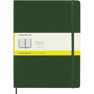 Блокнот MOLESKINE Classic, 192стр, в клеточку, твердая обложка, зеленый qp091k15