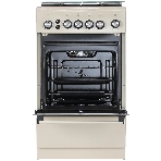 Плита газовая De Luxe 5040.40Г (КР) ЧР-013 бежевый, конфорок 4 газовых, духовка 46 л, 50 см x 85 см x 50 см
