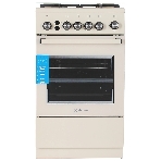 Плита газовая De Luxe 5040.40Г (КР) ЧР-013 бежевый, конфорок 4 газовых, духовка 46 л, 50 см x 85 см x 50 см