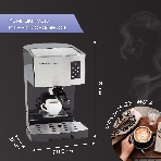 Кофеварка рожковая Zigmund & Shtain ZCM-887 черный/стальной, исп. кофе - молотый, 1.4 л. 1500 Вт, 20 бар