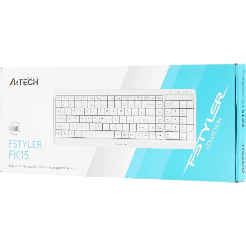 Клавиатура проводная A4Tech Fstyler FK15, USB, белый