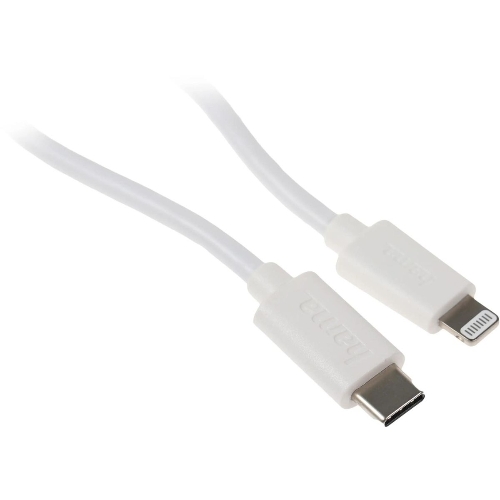 Комплект зарядное устройство Hama H-183317 3A PD для Apple кабель Apple Lightning/Type-C белый