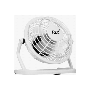 Вентилятор Rix RDF-1500USB чёрный, настольный, 2.5 Вт, 1 скорость, 10 см